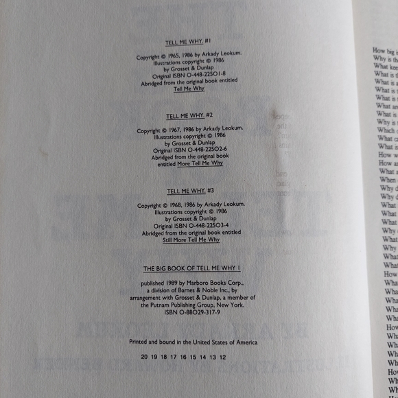 The Big Book of Tell Me Why 1989 Classic Kids Book - Picture 4 of 16